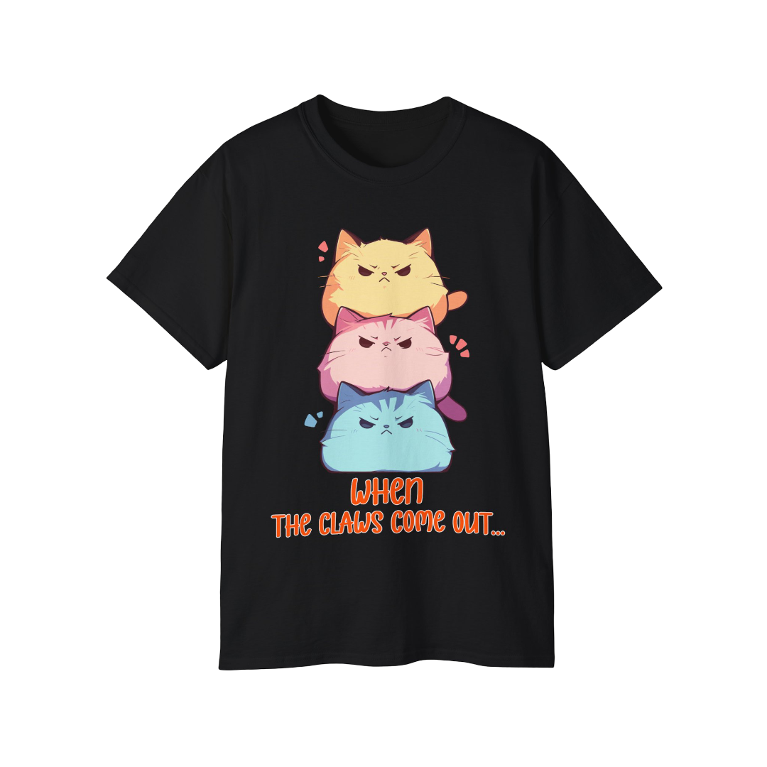 100% Cotton Short Sleeve Tee | Kawaii-Cat-001