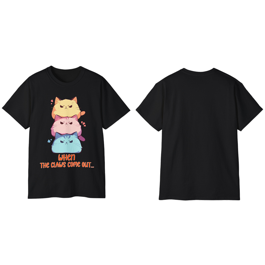 100%纯棉短袖T恤 | Kawaii-Cat-001