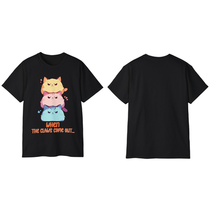 100% Cotton Short Sleeve Tee | Kawaii-Cat-001