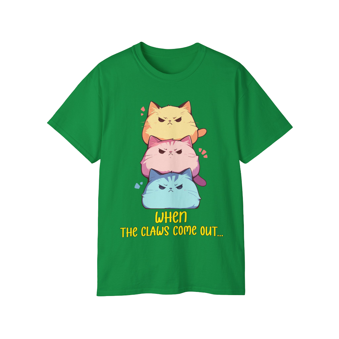 100% Cotton Short Sleeve Tee | Kawaii-Cat-001