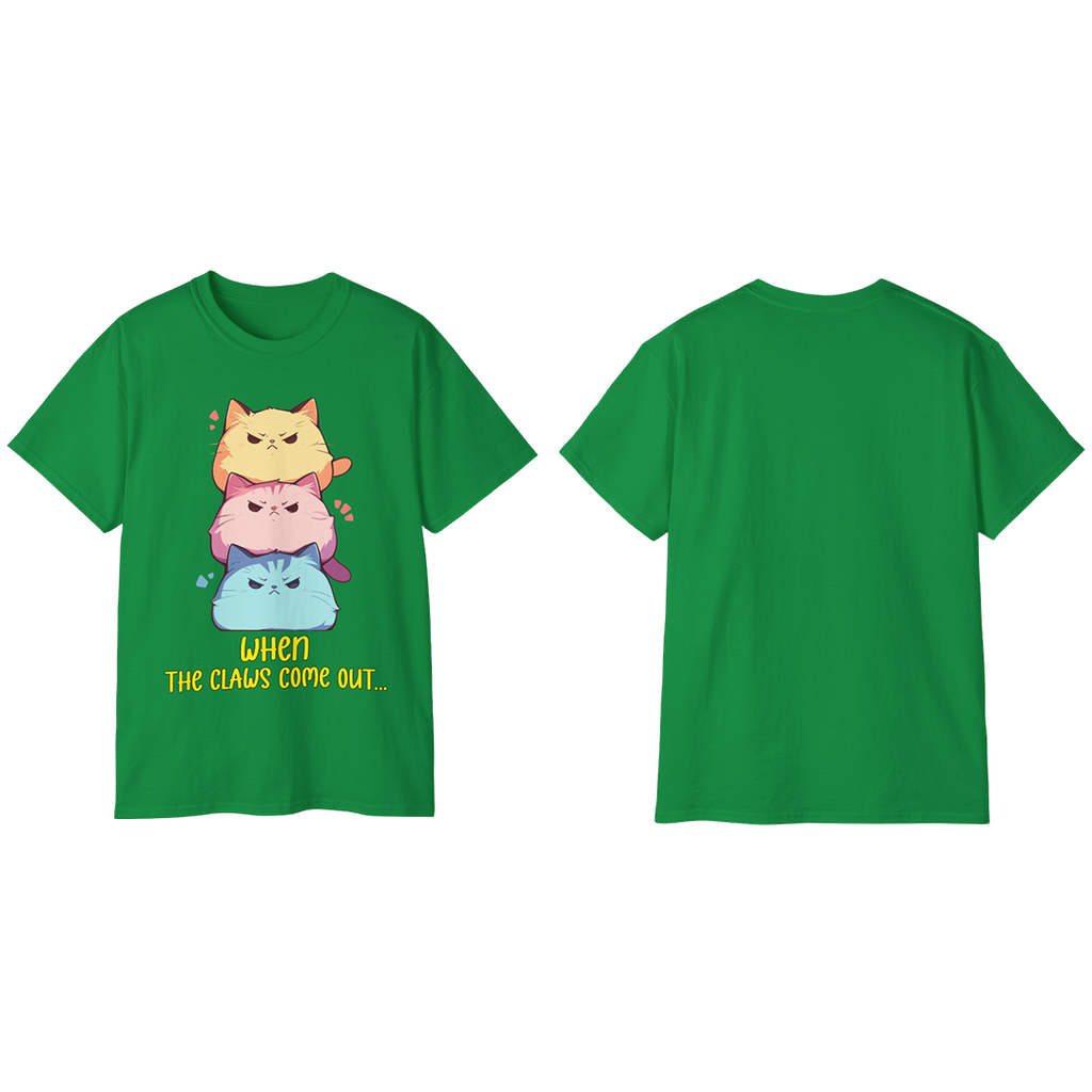 100%纯棉短袖T恤 | Kawaii-Cat-001