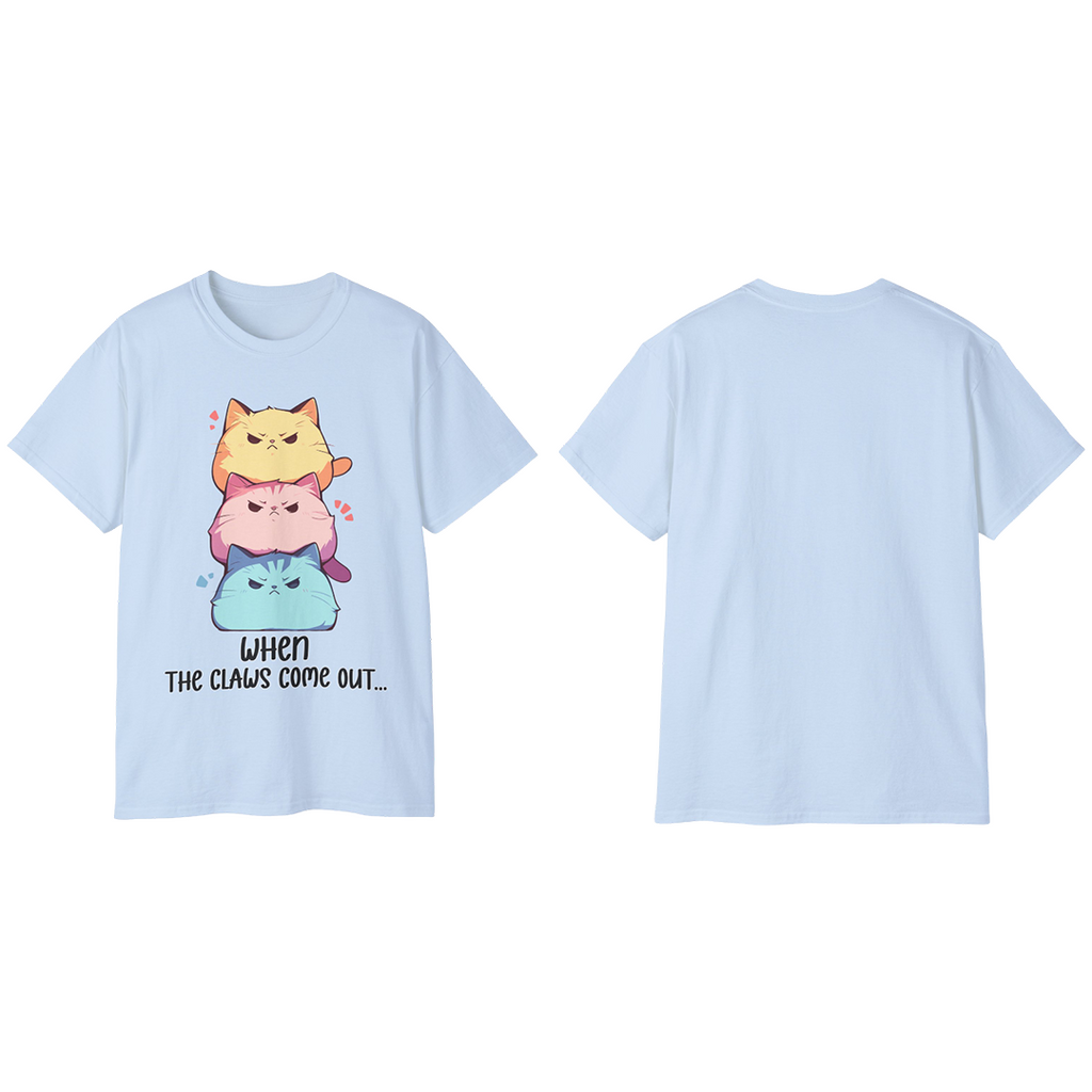 100%纯棉短袖T恤 | Kawaii-Cat-001