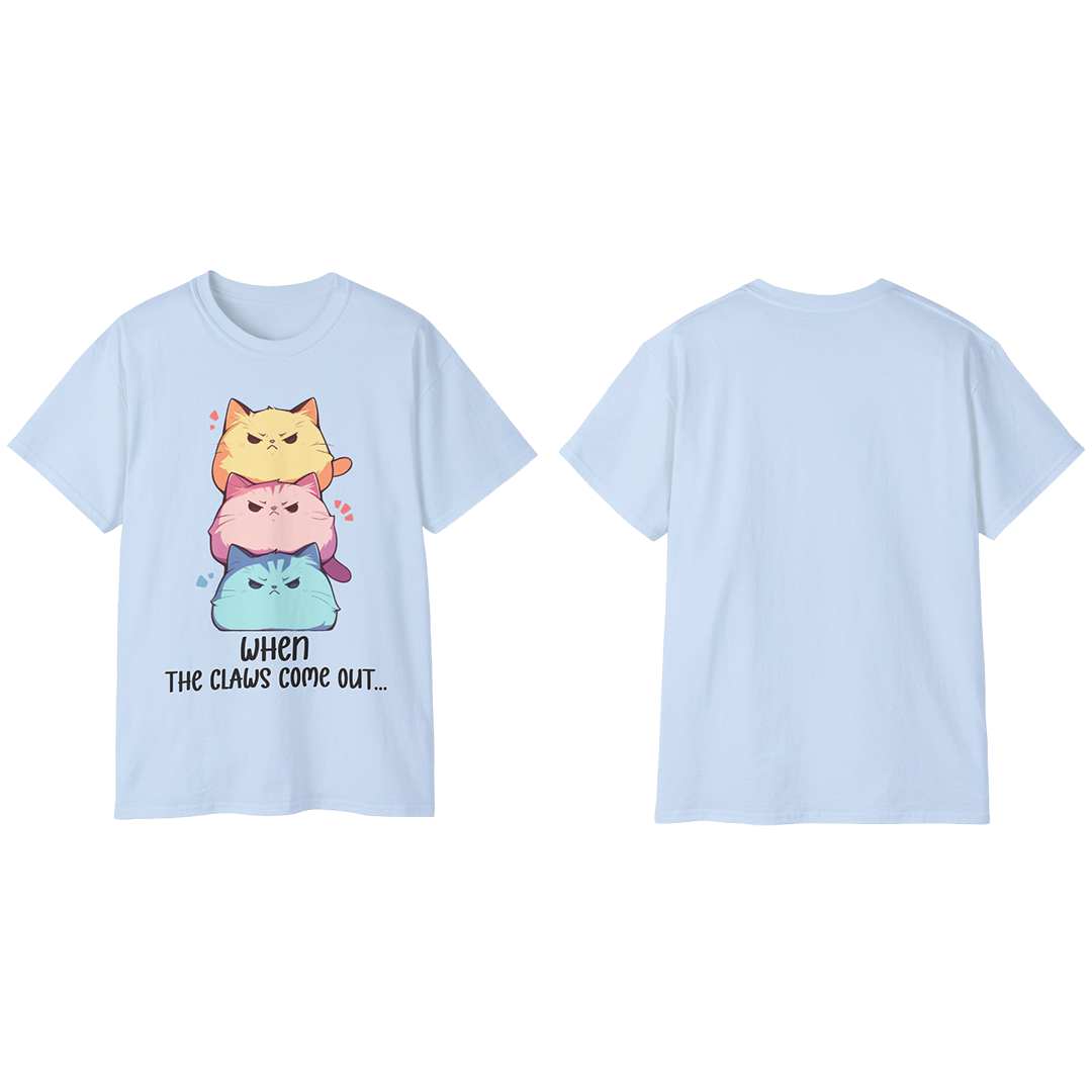 100%纯棉短袖T恤 | Kawaii-Cat-001