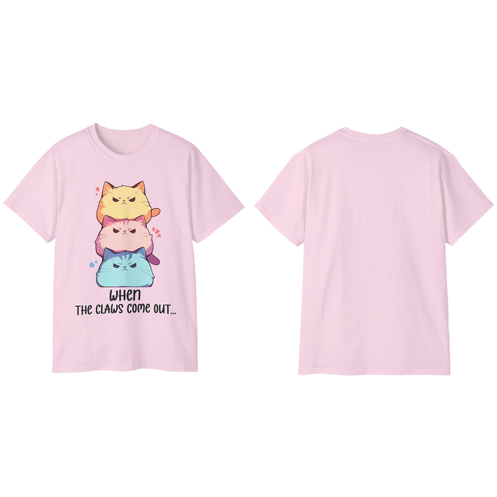 100%纯棉短袖T恤 | Kawaii-Cat-001
