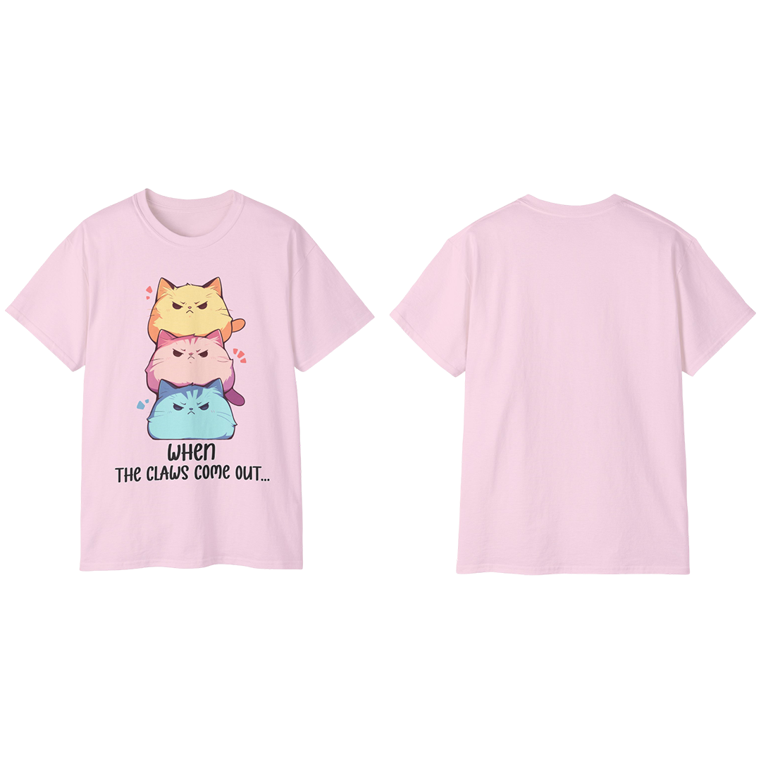 100%纯棉短袖T恤 | Kawaii-Cat-001