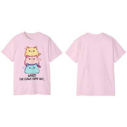 100% Cotton Short Sleeve Tee | Kawaii-Cat-001