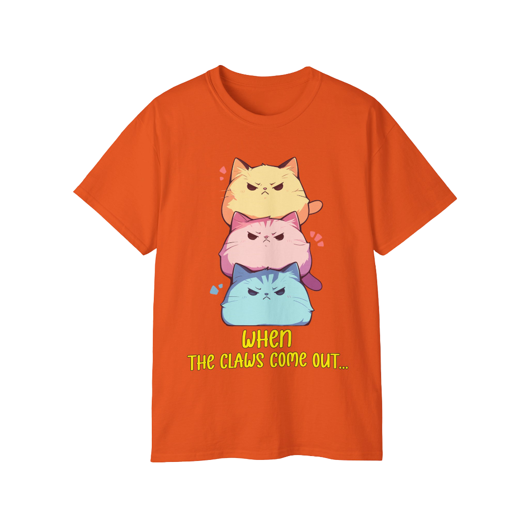 100% Cotton Short Sleeve Tee | Kawaii-Cat-001