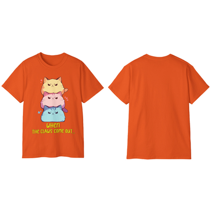 100% Cotton Short Sleeve Tee | Kawaii-Cat-001