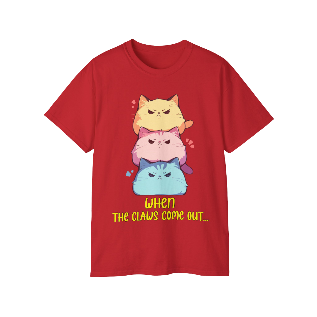 100% Cotton Short Sleeve Tee | Kawaii-Cat-001