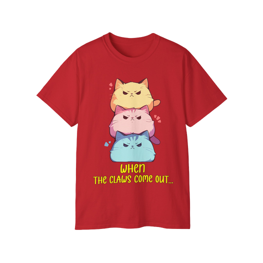 Cute Cotton T-Shirt TSS-2405-Kawaii-Cat-001