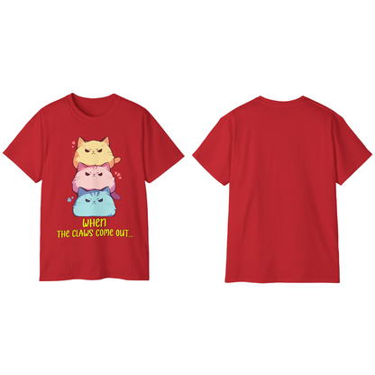 100% Cotton Short Sleeve Tee | Kawaii-Cat-001