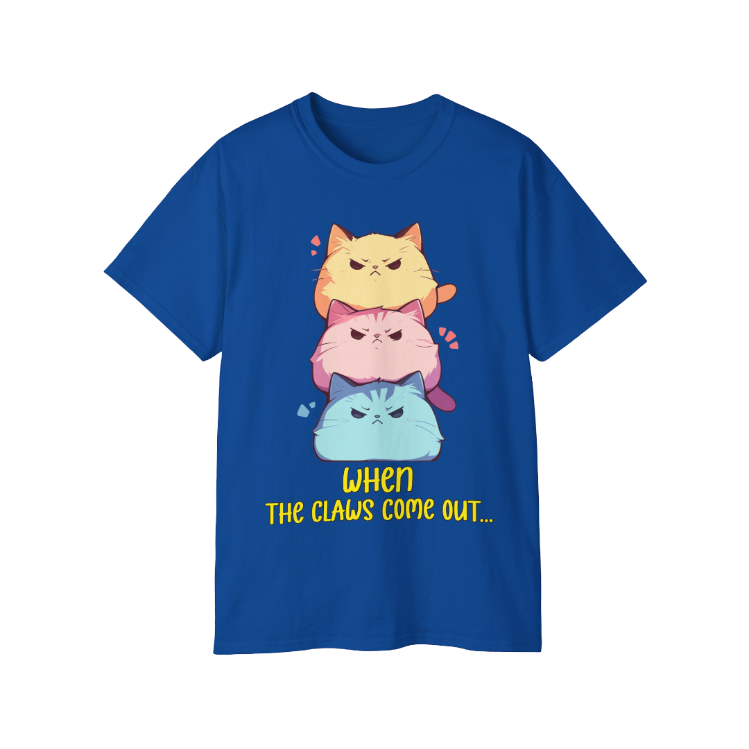 100% Cotton Short Sleeve Tee | Kawaii-Cat-001