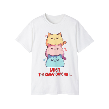 100% Cotton Short Sleeve Tee | Kawaii-Cat-001