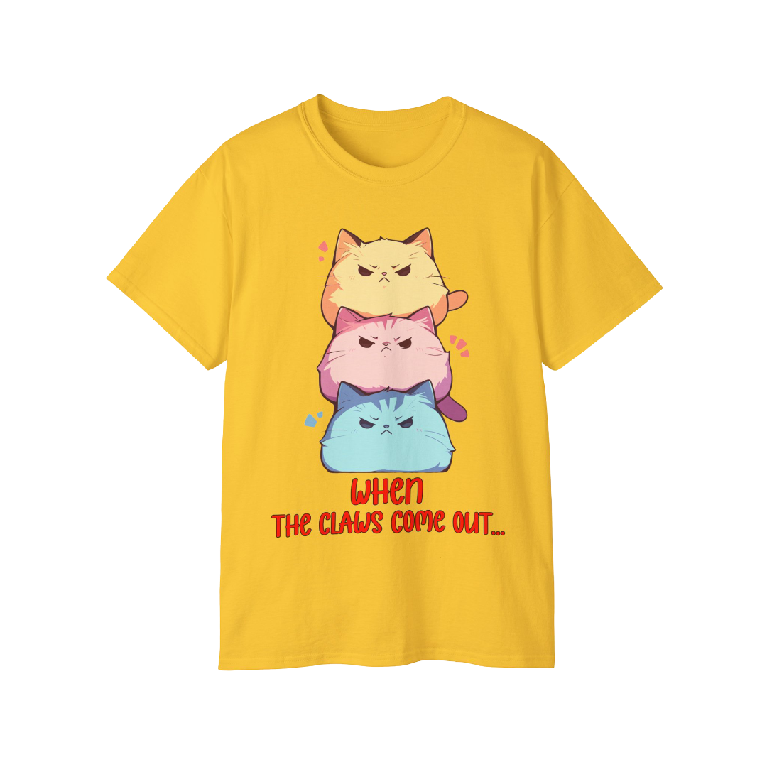 100% Cotton Short Sleeve Tee | Kawaii-Cat-001