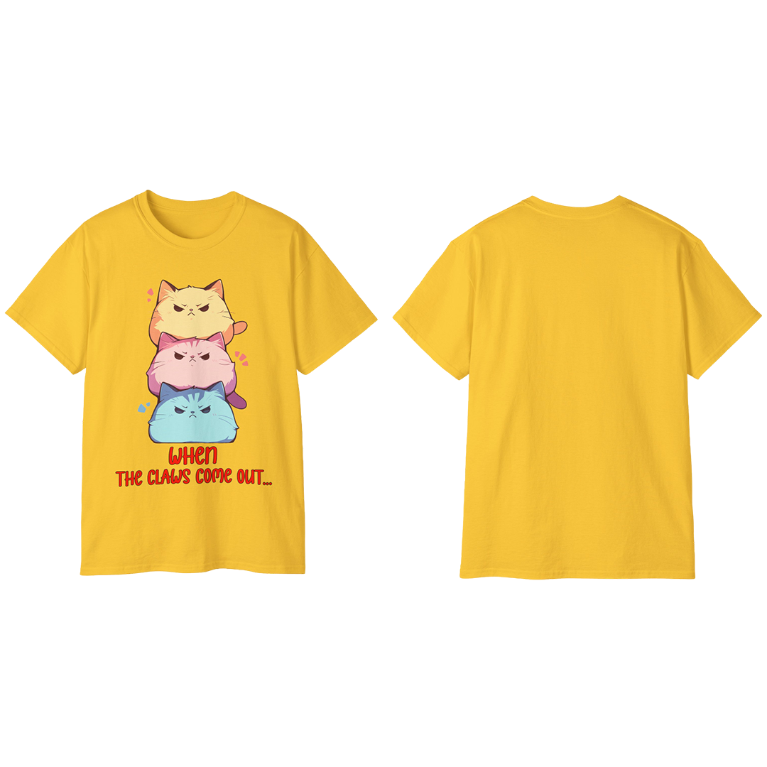 100% Cotton Short Sleeve Tee | Kawaii-Cat-001