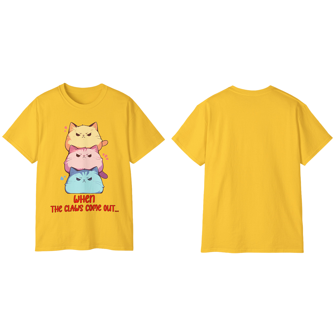 100%纯棉短袖T恤 | Kawaii-Cat-001