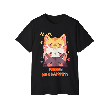 100% Cotton Short Sleeve Tee | Kawaii-Cat-002