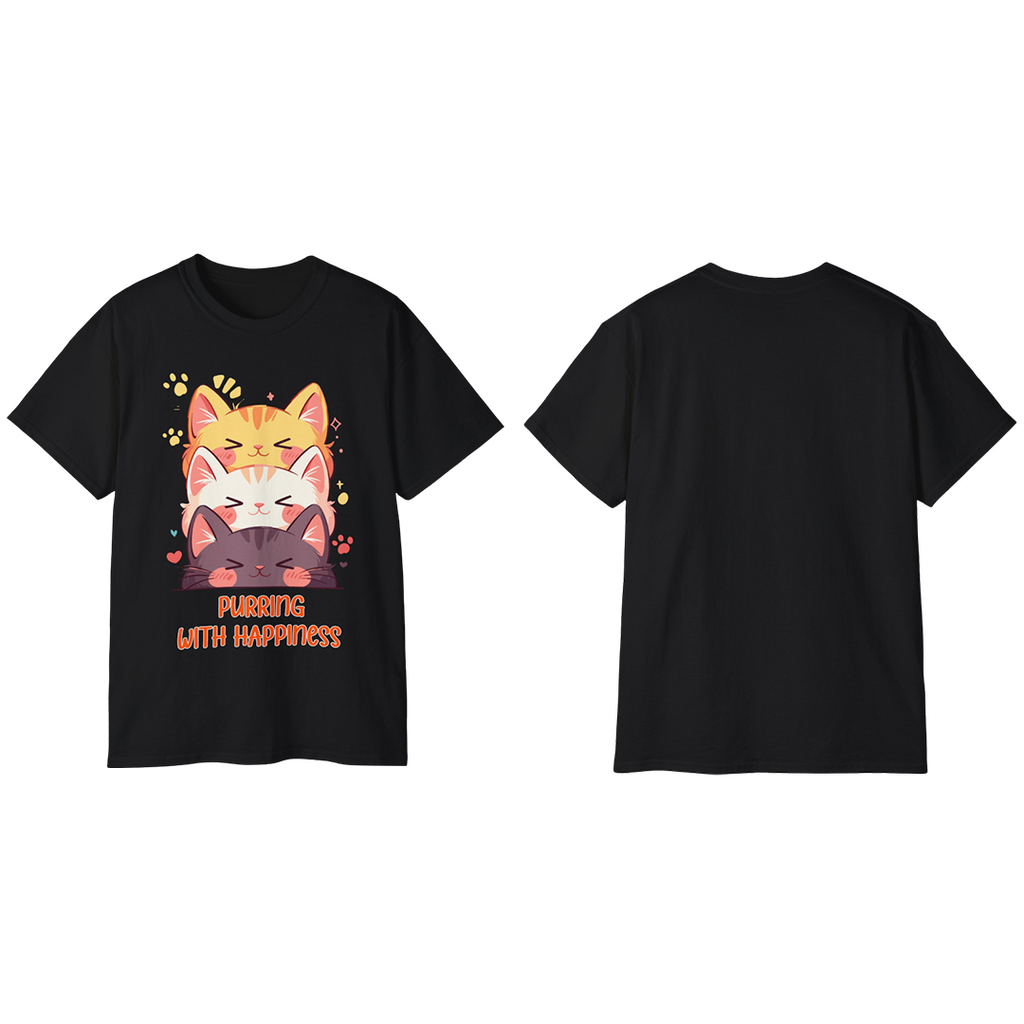 100%纯棉短袖T恤 | Kawaii-Cat-002