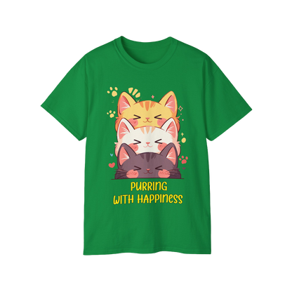 100% Cotton Short Sleeve Tee | Kawaii-Cat-002