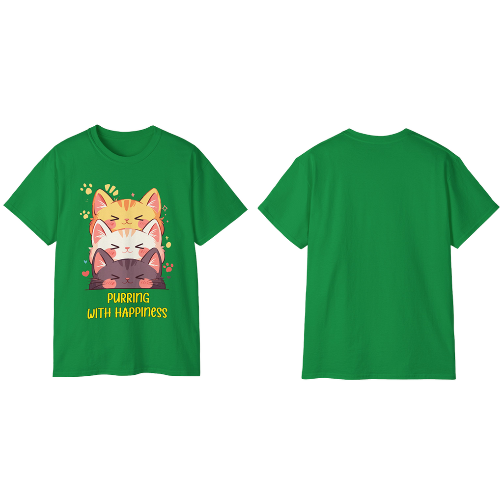 100%纯棉短袖T恤 | Kawaii-Cat-002