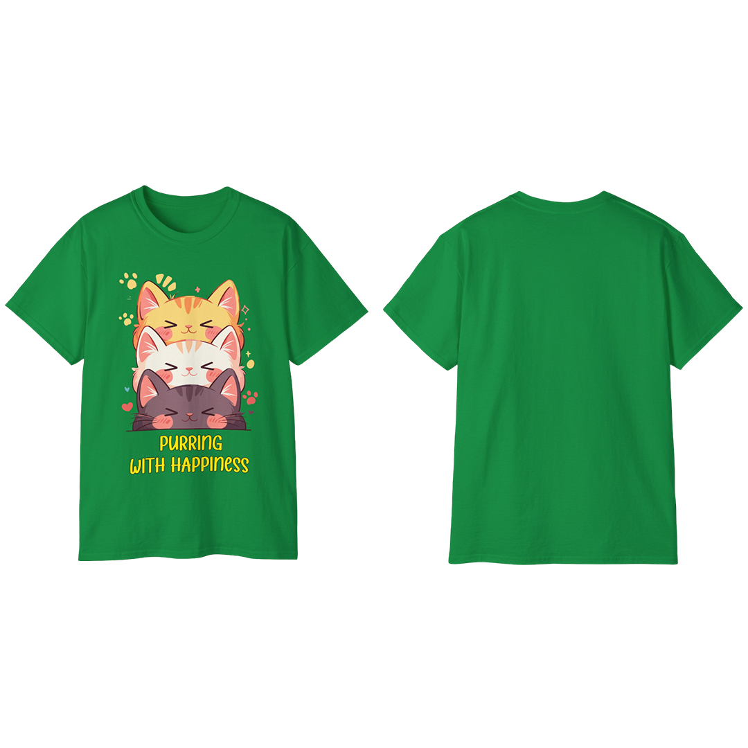 100%纯棉短袖T恤 | Kawaii-Cat-002