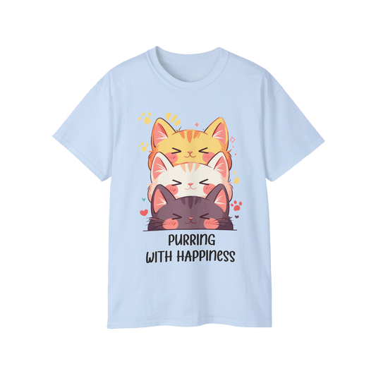 Cute Cotton T-Shirt TSS-2405-Kawaii-Cat-002