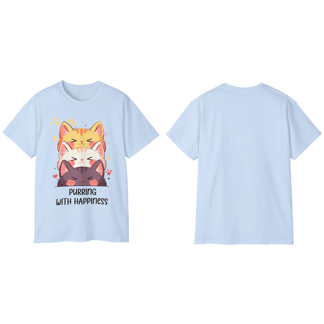 100%纯棉短袖T恤 | Kawaii-Cat-002