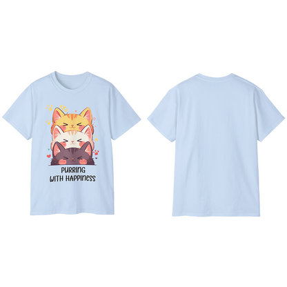 100% Cotton Short Sleeve Tee | Kawaii-Cat-002