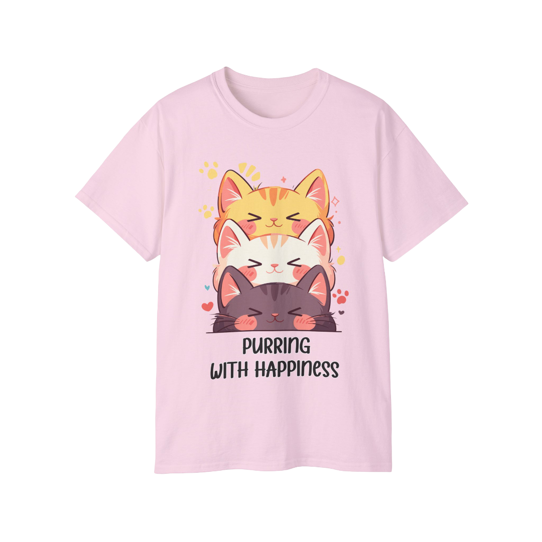 100%纯棉短袖T恤 | Kawaii-Cat-002