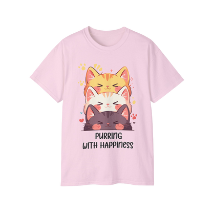 100% Cotton Short Sleeve Tee | Kawaii-Cat-002