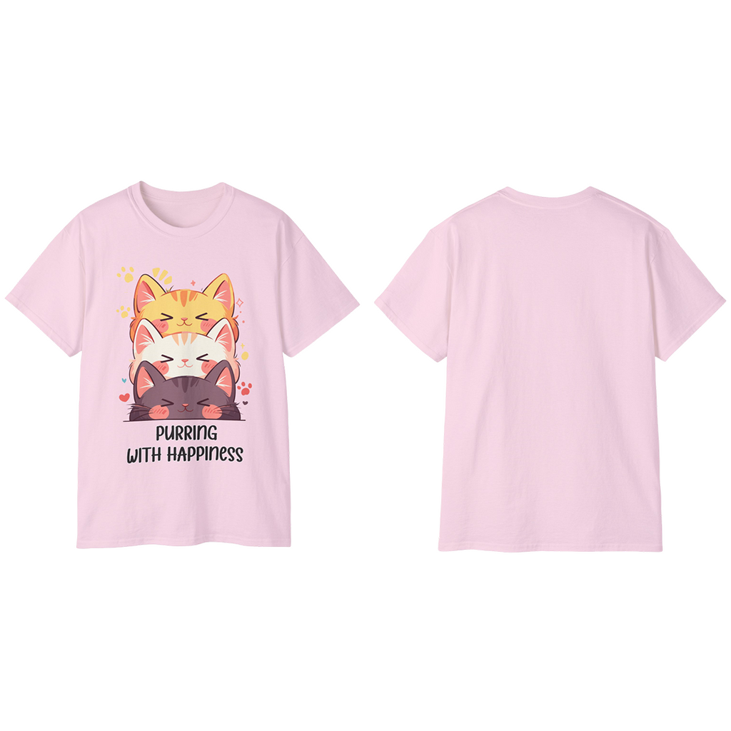 100%纯棉短袖T恤 | Kawaii-Cat-002