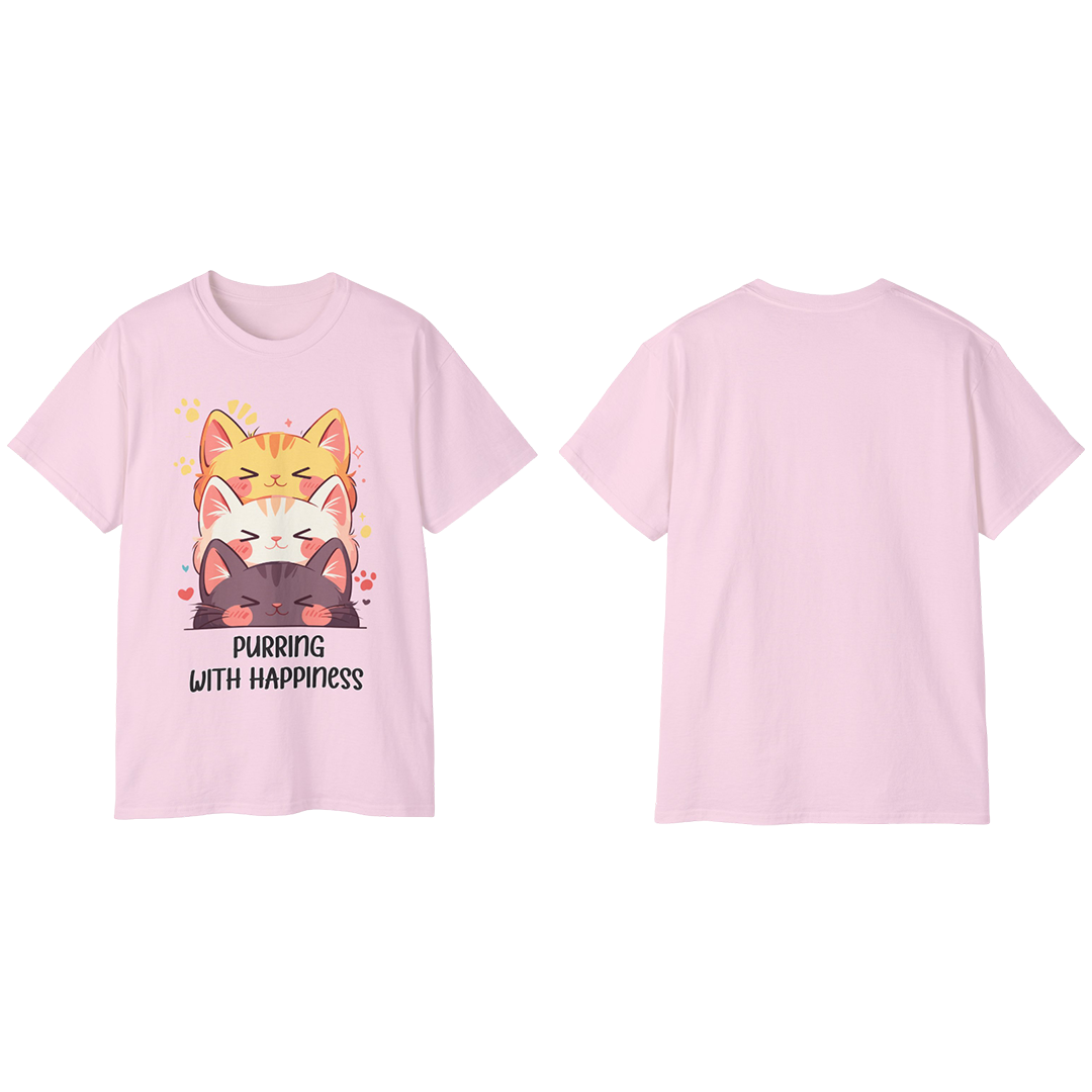 100%纯棉短袖T恤 | Kawaii-Cat-002