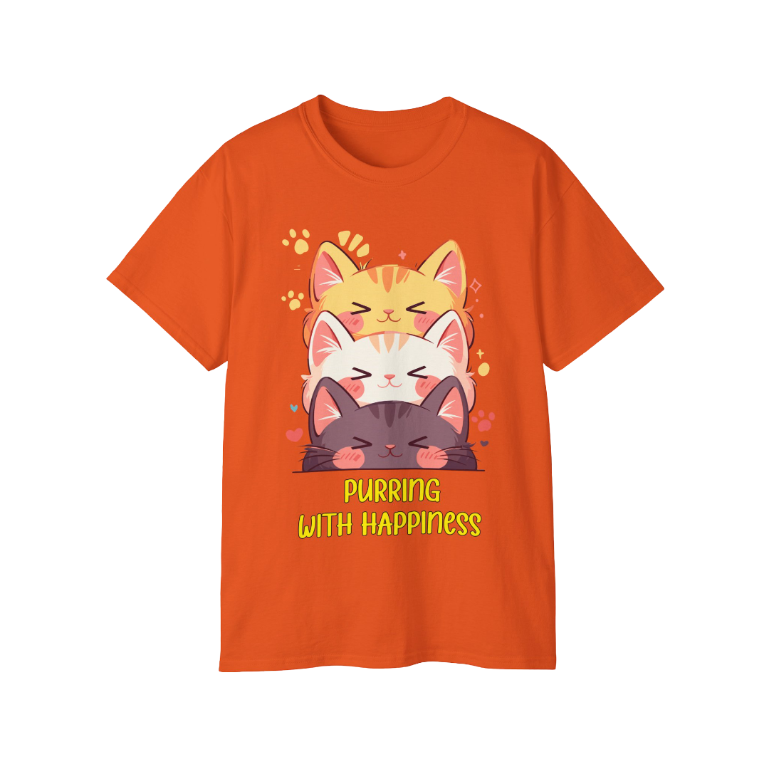 100% Cotton Short Sleeve Tee | Kawaii-Cat-002