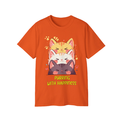 100% Cotton Short Sleeve Tee | Kawaii-Cat-002