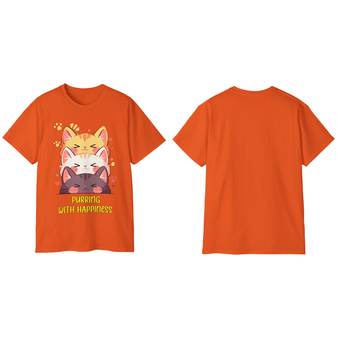 100%纯棉短袖T恤 | Kawaii-Cat-002
