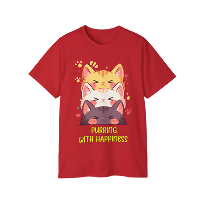 100% Cotton Short Sleeve Tee | Kawaii-Cat-002