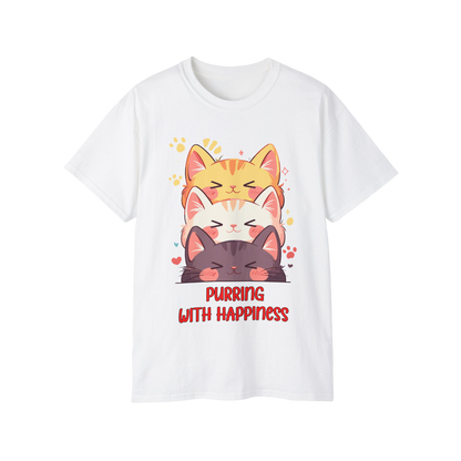 100% Cotton Short Sleeve Tee | Kawaii-Cat-002