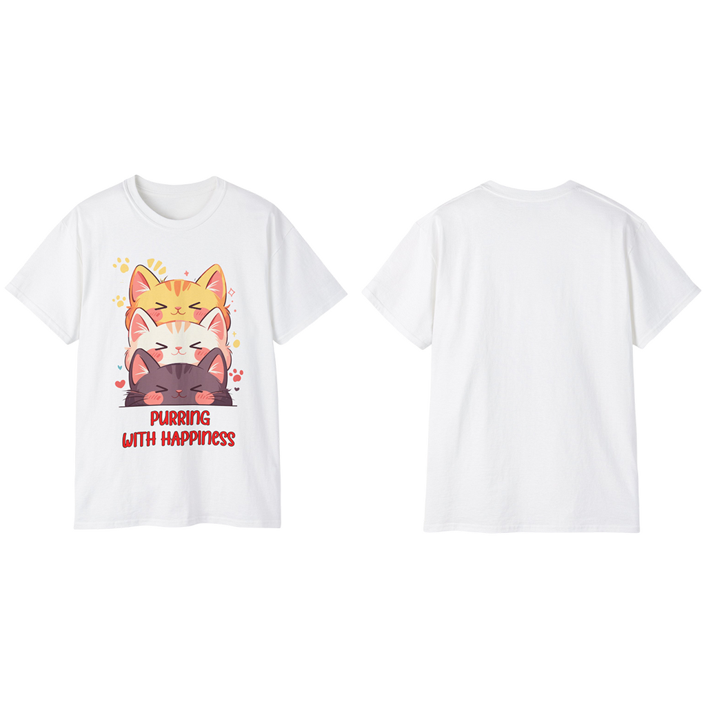 100%纯棉短袖T恤 | Kawaii-Cat-002