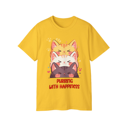 100% Cotton Short Sleeve Tee | Kawaii-Cat-002