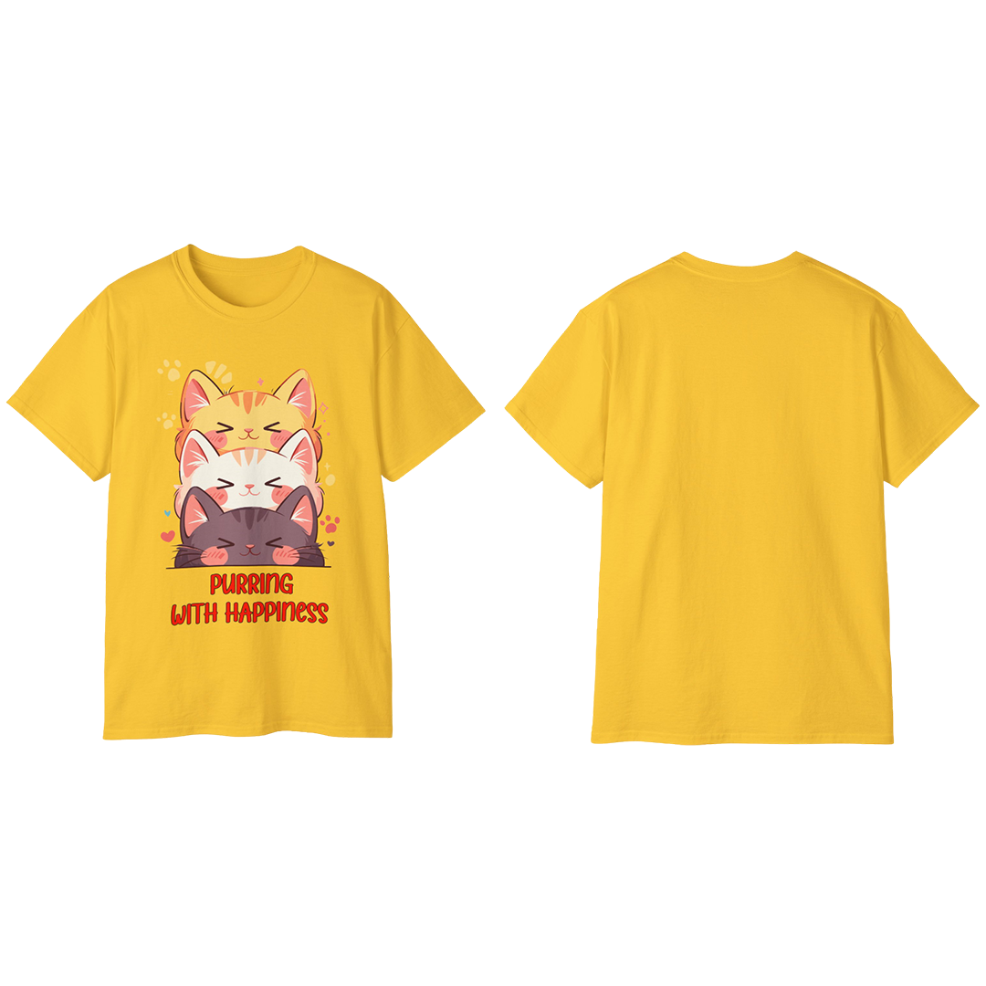 100%纯棉短袖T恤 | Kawaii-Cat-002