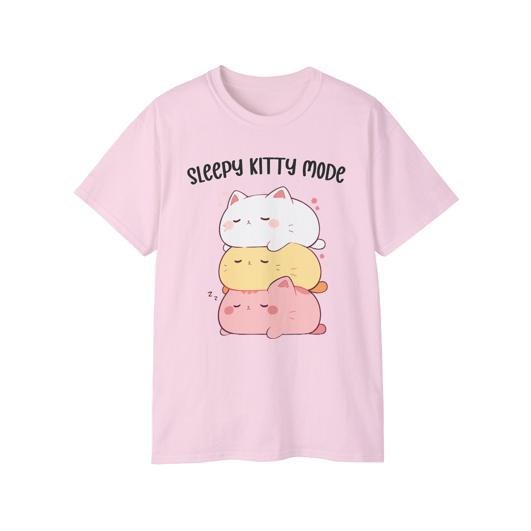 100% Cotton Short Sleeve Tee | Kawaii-Cat-003