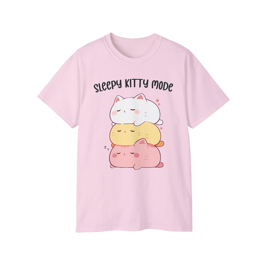 Cute Cotton T-Shirt TSS-2405-Kawaii-Cat-003