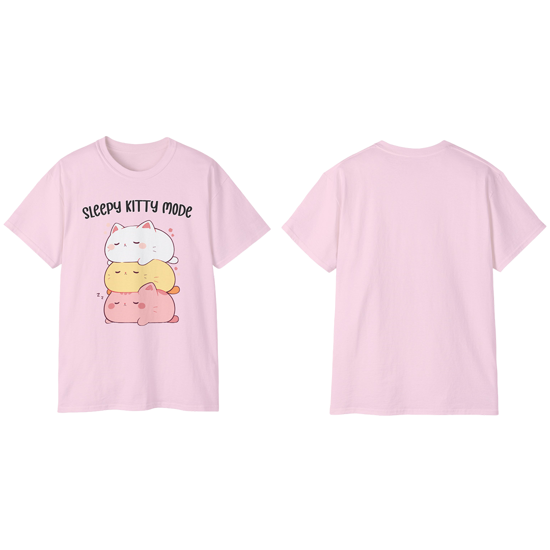 100% Cotton Short Sleeve Tee | Kawaii-Cat-003