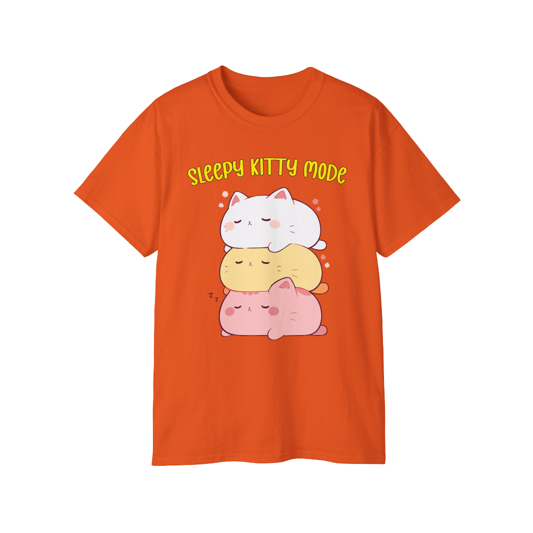 100% Cotton Short Sleeve Tee | Kawaii-Cat-003