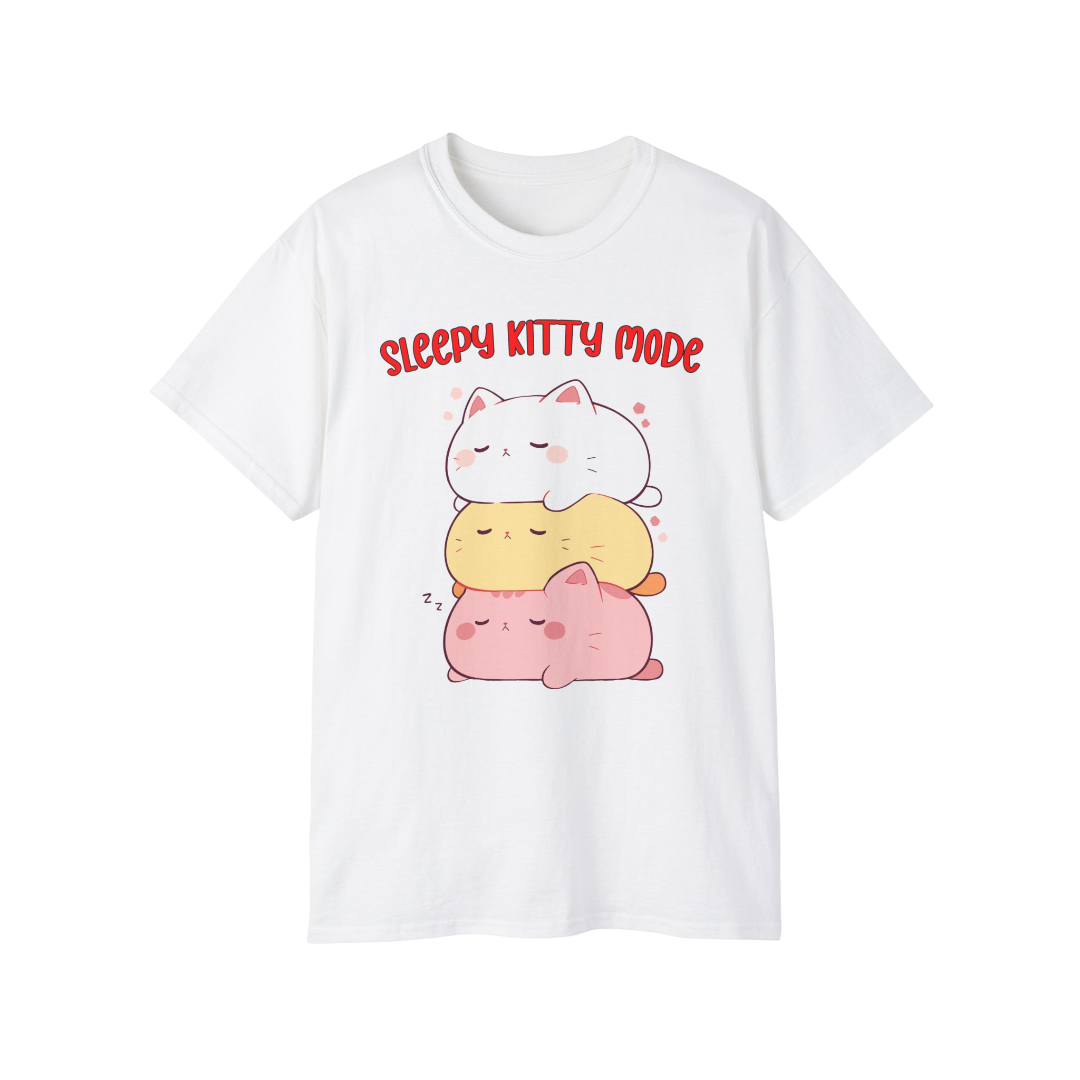 100% Cotton Short Sleeve Tee | Kawaii-Cat-003