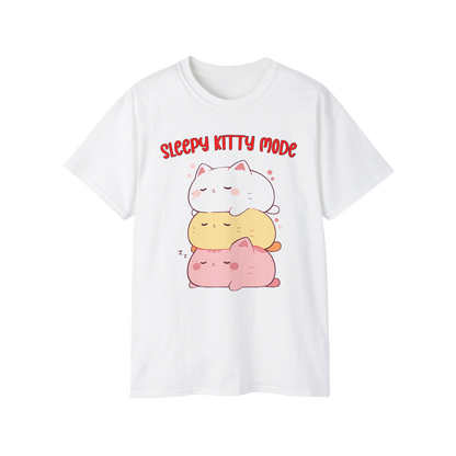 100% Cotton Short Sleeve Tee | Kawaii-Cat-003