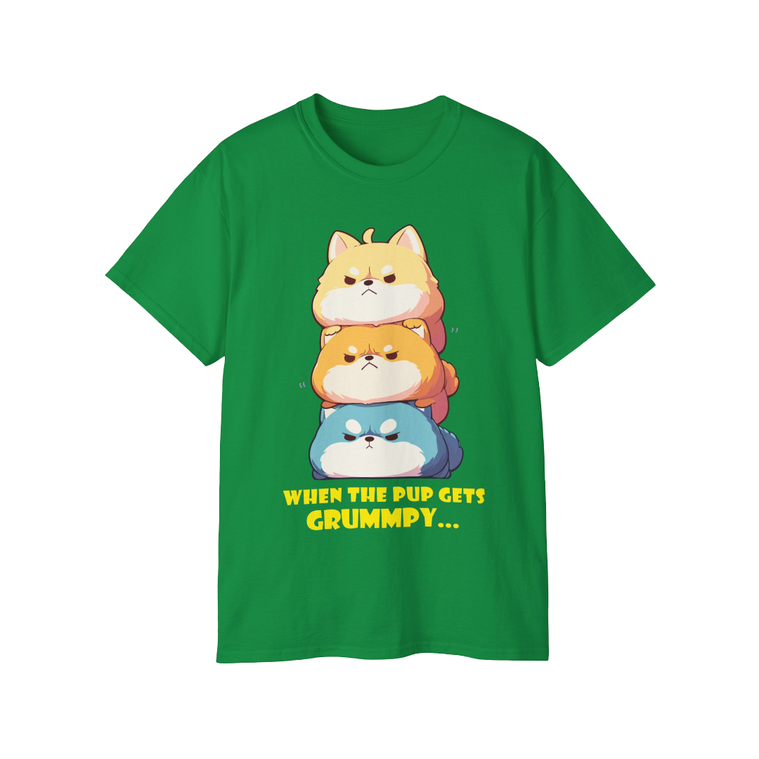 100% Cotton Short Sleeve Tee | Kawaii-Dog-001