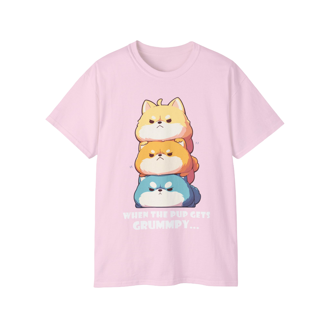 100% Cotton Short Sleeve Tee | Kawaii-Dog-001