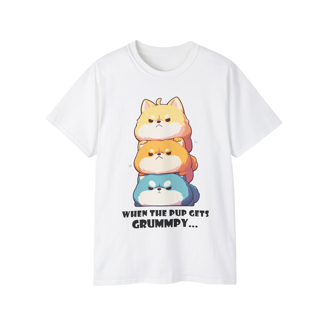 100% Cotton Short Sleeve Tee | Kawaii-Dog-001