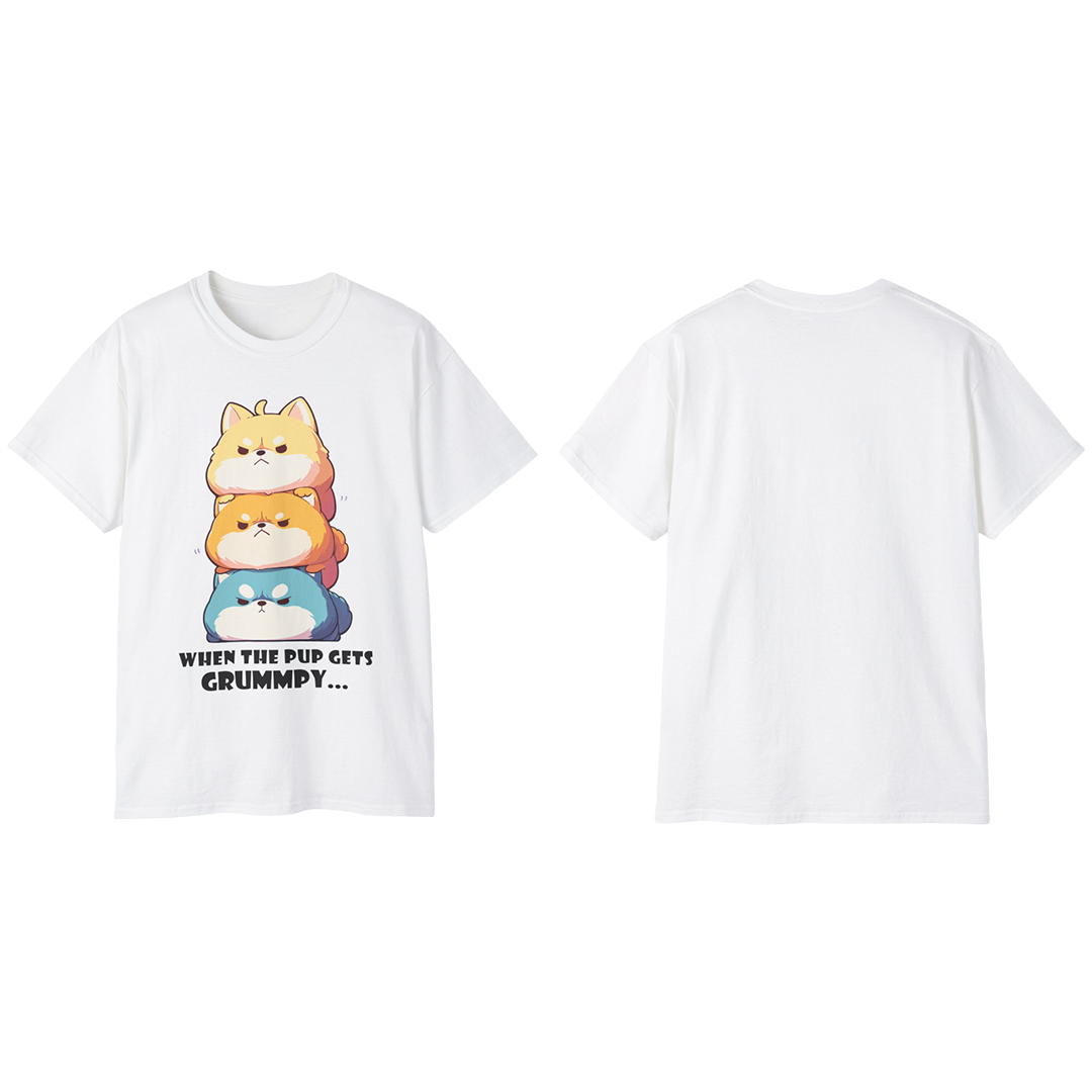 100% Cotton Short Sleeve Tee | Kawaii-Dog-001